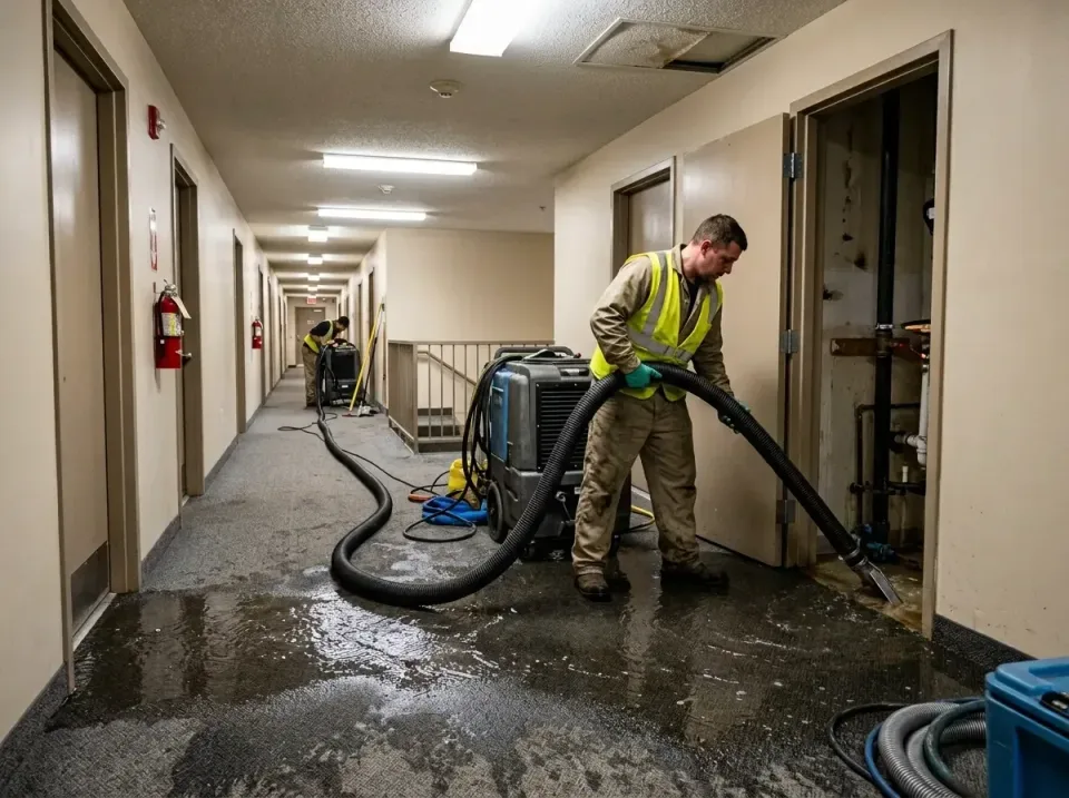 multi-unit-apartment-hallway-f-005 — frequently asked questions, Emergency Burst Pipe Water Extraction & Removal in Redwood…